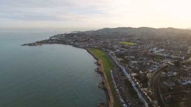 Vista Aerea Dun Laoghaire Dublino — Video Stock