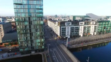 Dublin şehir merkezi havadan görünümü