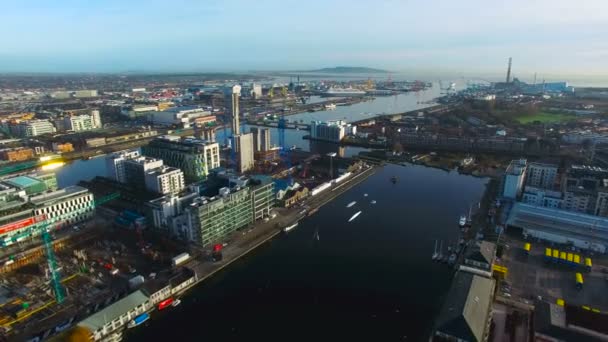 Widok Lotu Ptaka Centrum Dublina — Wideo stockowe