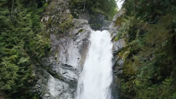 カナダ ブリティッシュ コロンビアの山の中の美しい滝 — ストック動画