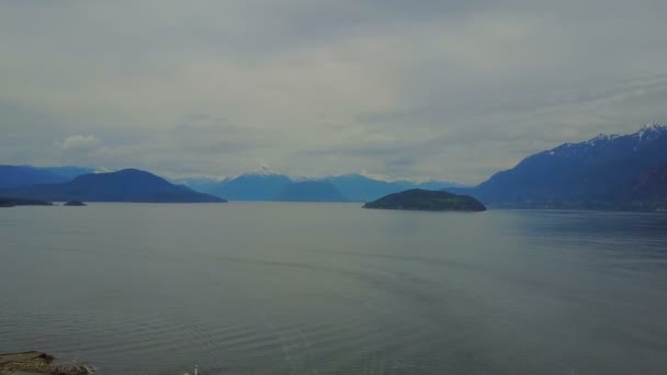 Bella Vista Aerea Del Mare Horseshoe Bay Canada — Video Stock