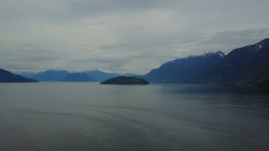 Horseshoe Bay, Kanada'da bir Seaside güzel havadan görünümü