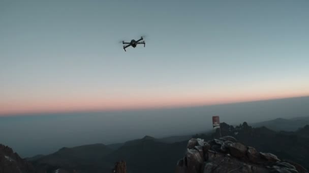 Drone Filmato Del Parco Nazionale Del Monte Kenya Durante Tramonto — Video Stock