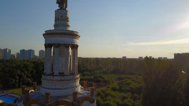 キエフの空撮 ウクライナの博覧会の中心 — ストック動画
