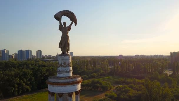 Flygfoto Över Kiev Expo Center Ukraina — Stockvideo