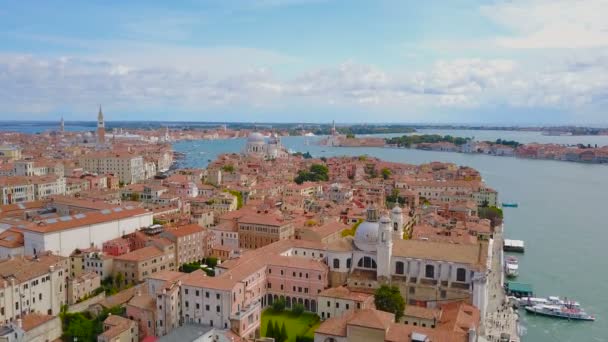 Luftaufnahmen Des Stadtzentrums Von Venedig Italien — Stockvideo