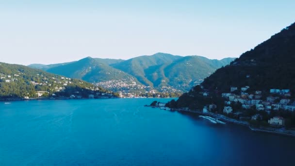 Aerial View Como Lake Italy — Stock Video