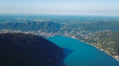 İtalya Como Gölü havadan görünümü