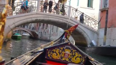 Venice, İtalya - gondol Kanallar taşıma
