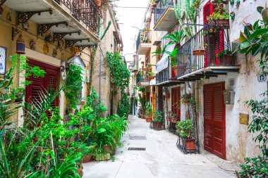 Monreale, tipik Sicilya Palermo yanında