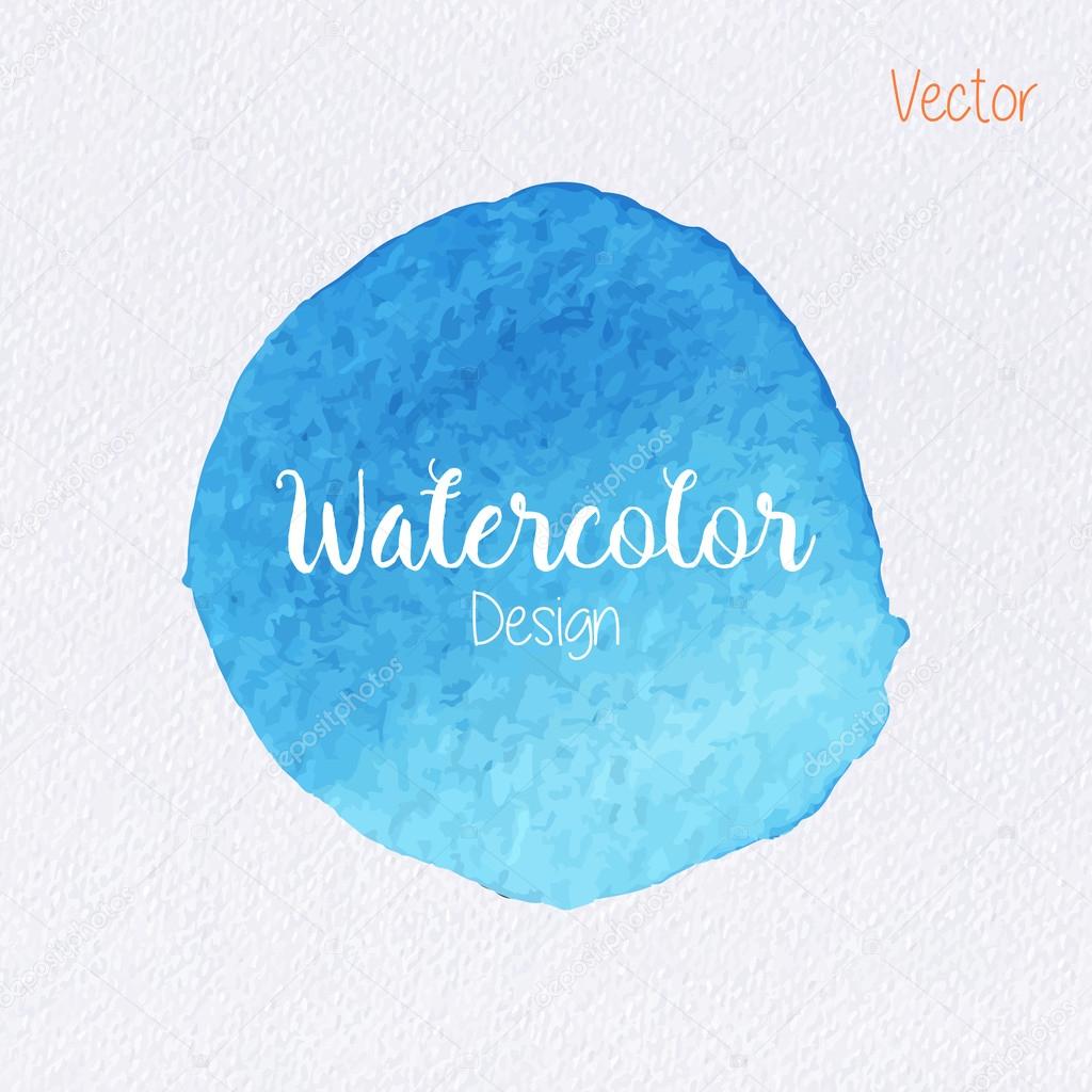 Vector rainbow color watercolor paint stain