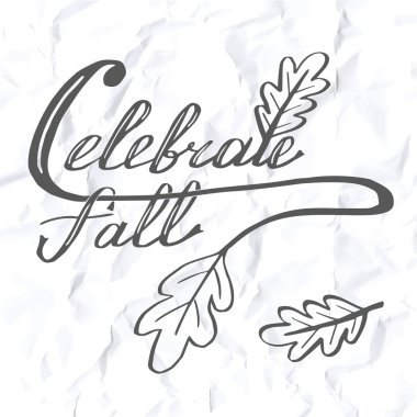 Sonbahar el yazı ve hat tasarım