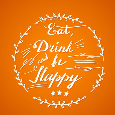 Şükran günü el yazı ve hat Tasarla