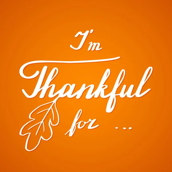 Lettrage à la main et calligraphie de Thanksgiving — Image vectorielle