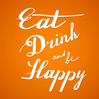 Şükran günü el yazı ve hat Tasarla