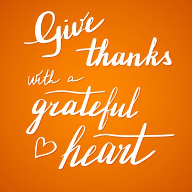 Şükran günü el yazı ve hat Tasarla