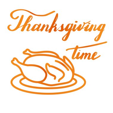 Şükran günü el yazı ve hat Tasarla