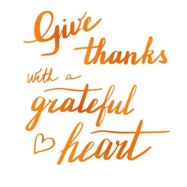 Şükran günü el yazı