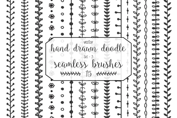 Seamless decorative brushes for dividers — Stock vektor