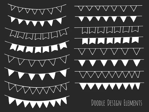 Elementos de diseño de Doodle dibujados a mano — Vector de stock