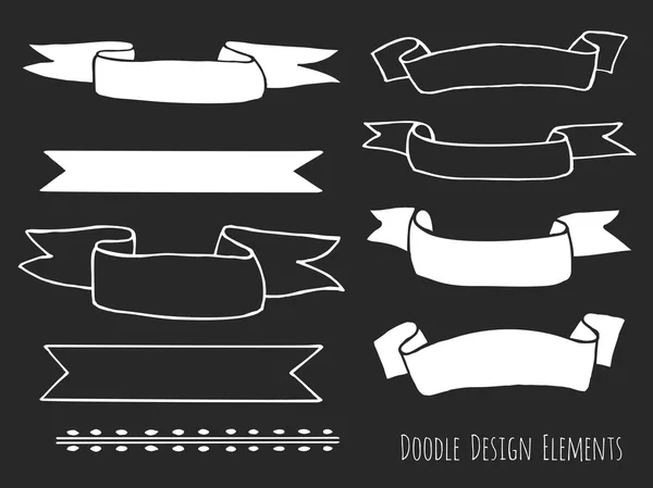Ručně kreslenou Doodle návrhové prvky — Stockový vektor