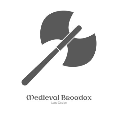 Ortaçağ logo amblem şablon, siyah basit stili