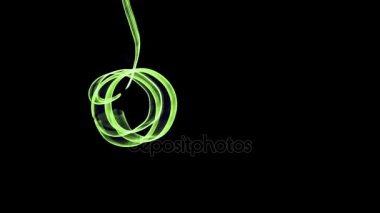 Parlayan soyut eğri mavi ve pembe çizgiler - ışık 4 k video timelapse boyalı