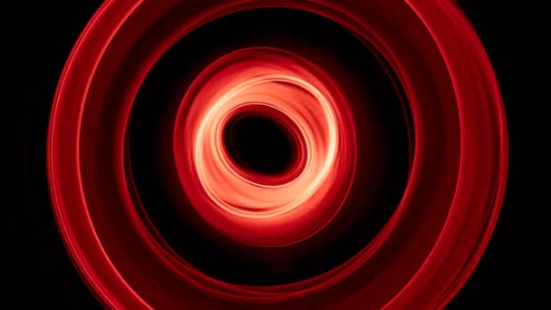 Glowing abstract curved red lines - Light painted 4K video timelapse — Stock Video