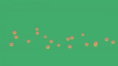 tepkiler - kızgın reaksiyonlar emoji Alfa kanalında canlı video akışı içinde yaşamak.