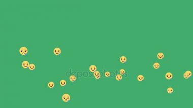 tepkiler - üzücü tepkiler emoji Alfa kanalında canlı video akışı içinde yaşamak.
