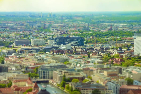 Veduta aerea dello skyline di Berlino con edifici colorati — Foto Stock