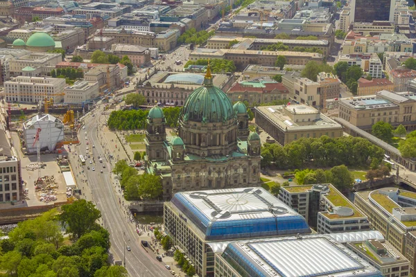 Letecký pohled na muzejní ostrov v Berlíně — Stock fotografie