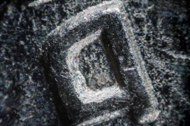 İsrail 1 şekel sikke mikroskop altında