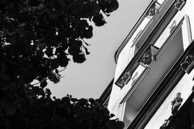 Eski Avrupa apartmanın görünümü aşağıdan