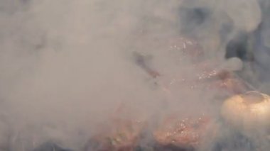 Sıcak ızgara pişirme Barbekü sığır eti kebap