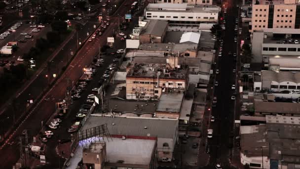 Luchtfoto van stadsgezicht van Ramat Gan industrieel en commercieel gebied. — Stockvideo