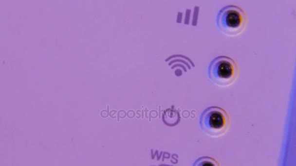 Close-up op de status van de verbinding van het signaal van de ... Close-up op de status van de verbinding van het signaal van de ...