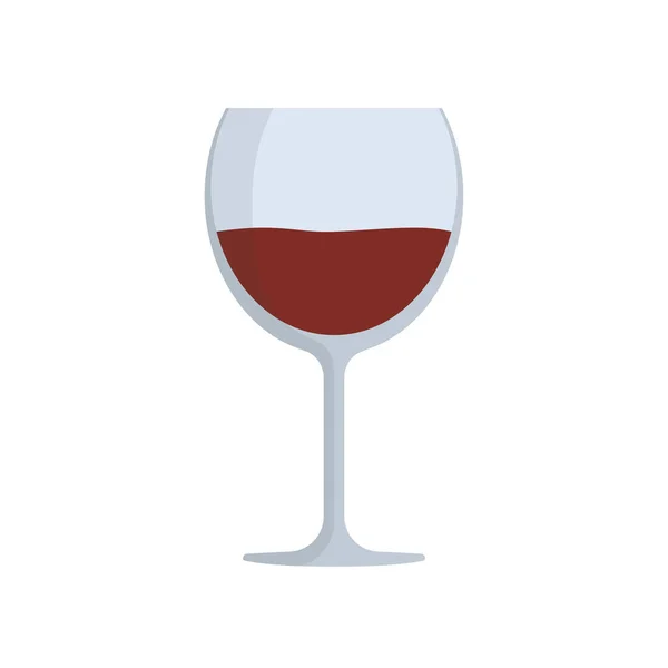 Sklenice na víno plochý design ikony — Stockový vektor