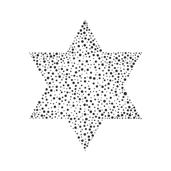 Israels självständighetsdag holiday flat design svarta prickar mönster — Stock vektor
