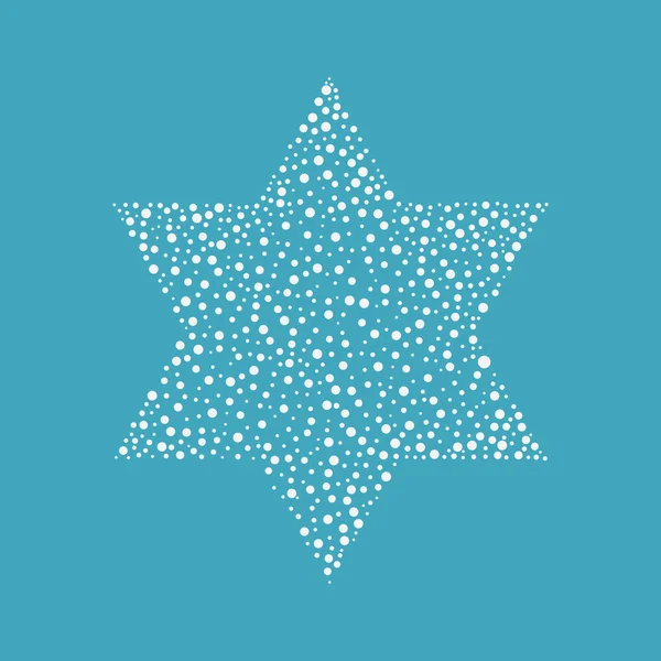 Israël Independence Day vakantie platte witte stippen patroon ik ontwerp — Stockvector