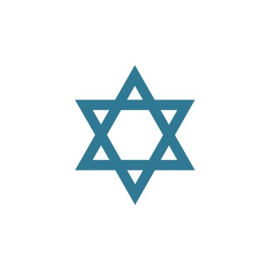 Davut'un yıldızı şekil kutsal kişilerin resmi içinde düz tasarım