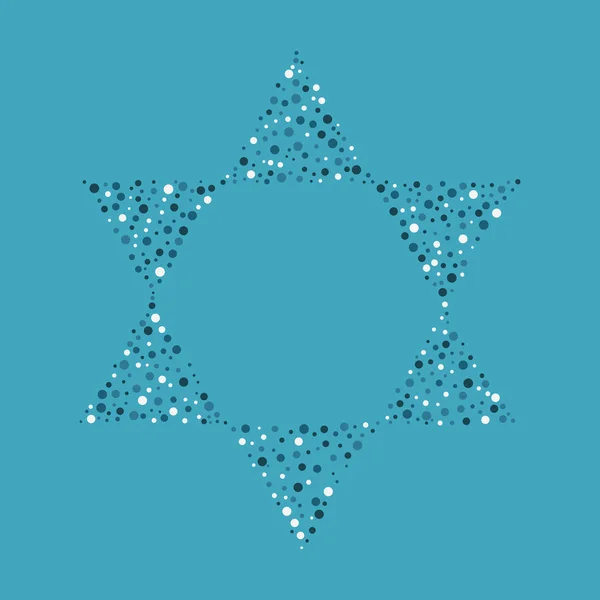 День незалежності Ізраїлю свято плоский дизайн точок візерунком в зірка — стоковий вектор