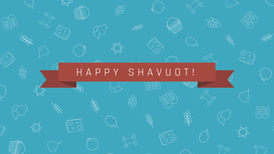 Shavuot tatil düz tasarım animasyon ve arka plan geleneksel anahat simgesini simgeleri İngilizce metin