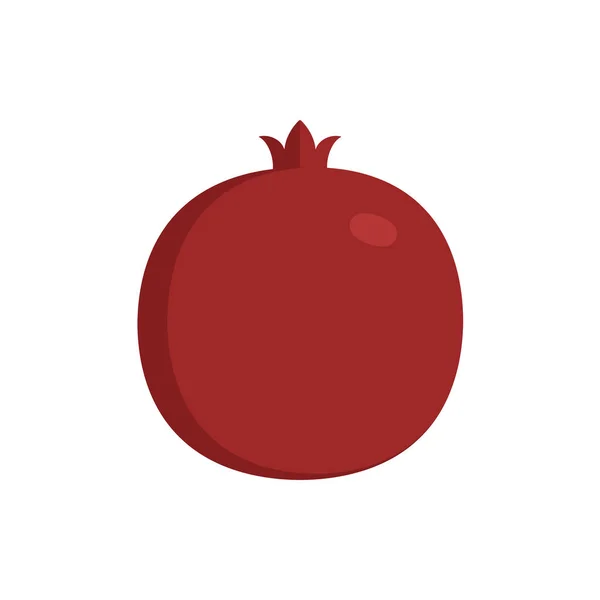 Granatapfel-Ikone im flachen Design — Stockvektor