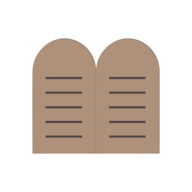 Tablets of the Law icon in flat design clipart