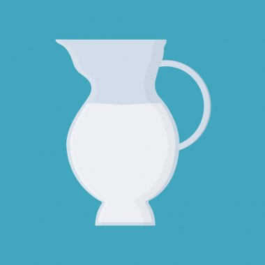 Süt simgesi düz tasarım şişe