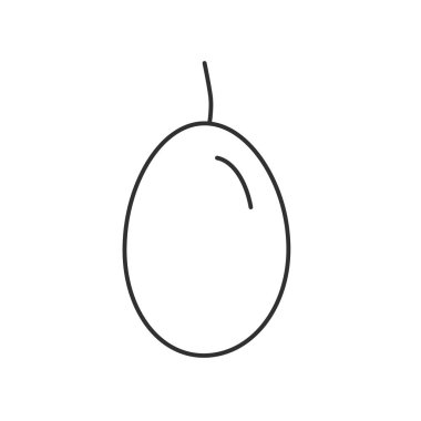 Zeytin simge siyah düz anahat tasarımı