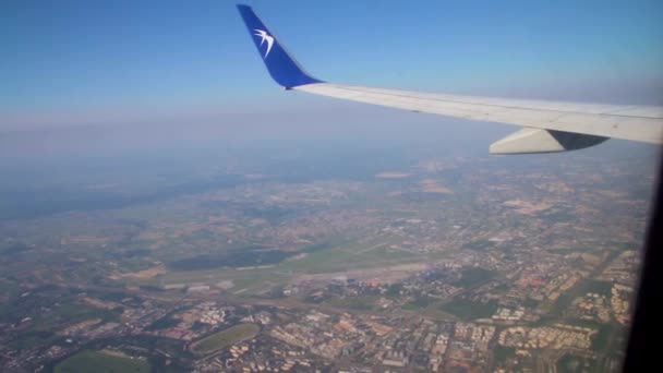 Varsovie Pologne Mai 2018 Lot Blue Air Polish Airlines Vue — Video