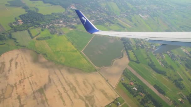 Varsovie Pologne Mai 2018 Lot Blue Air Polish Airlines Vue — Video
