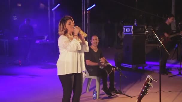 Ariel Israel Mei 2017 Konser Penyanyi Israel Sarit Hadad Tampil — Stok Video